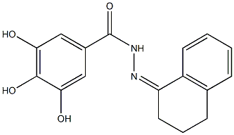 N'-(3,4-dihydro-1(2H)-naphthalenylidene)-3,4,5-trihydroxybenzohydrazide Struktur