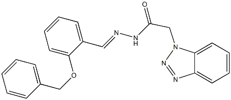 2-(1H-1,2,3-benzotriazol-1-yl)-N'-[2-(benzyloxy)benzylidene]acetohydrazide Struktur