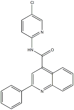 N-(5-chloro-2-pyridinyl)-2-phenyl-4-quinolinecarboxamide Struktur