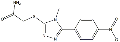 2-[(5-{4-nitrophenyl}-4-methyl-4H-1,2,4-triazol-3-yl)sulfanyl]acetamide Struktur