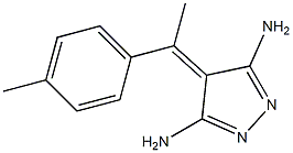 5-amino-4-[1-(4-methylphenyl)ethylidene]-4H-pyrazol-3-ylamine Struktur