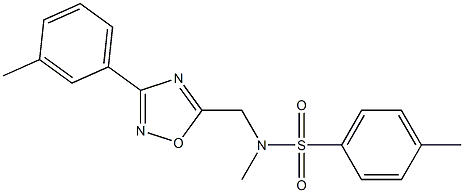 N,4-dimethyl-N-{[3-(3-methylphenyl)-1,2,4-oxadiazol-5-yl]methyl}benzenesulfonamide Struktur