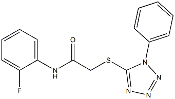 N-(2-fluorophenyl)-2-[(1-phenyl-1H-tetraazol-5-yl)sulfanyl]acetamide Struktur