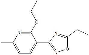 ethyl 3-(5-ethyl-1,2,4-oxadiazol-3-yl)-6-methyl-2-pyridinyl ether Struktur