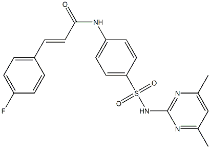 N-(4-{[(4,6-dimethyl-2-pyrimidinyl)amino]sulfonyl}phenyl)-3-(4-fluorophenyl)acrylamide Struktur