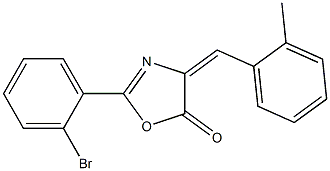 2-(2-bromophenyl)-4-(2-methylbenzylidene)-1,3-oxazol-5(4H)-one Struktur