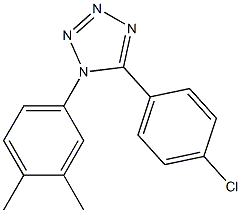 5-(4-chlorophenyl)-1-(3,4-dimethylphenyl)-1H-tetraazole Struktur