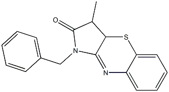 1-benzyl-3-methyl-3,3a-dihydropyrrolo[3,2-b][1,4]benzothiazin-2(1H)-one Struktur