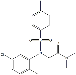 2-{5-chloro-2-methyl[(4-methylphenyl)sulfonyl]anilino}-N,N-dimethylacetamide Struktur