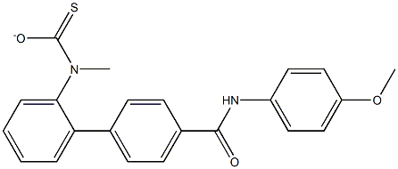 O-{4-[(4-methoxyanilino)carbonyl]phenyl} methyl(phenyl)thiocarbamate Struktur