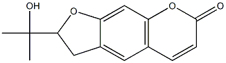 2-(1-hydroxy-1-methylethyl)-2,3-dihydro-7H-furo[3,2-g]chromen-7-one Struktur