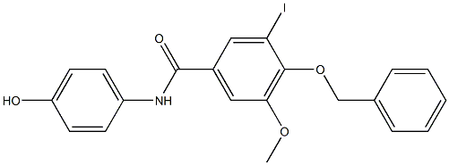 4-(benzyloxy)-N-(4-hydroxyphenyl)-3-iodo-5-methoxybenzamide Struktur