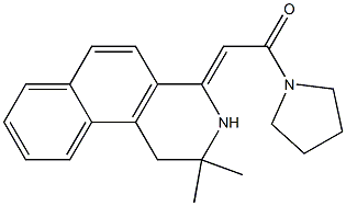 2,2-dimethyl-4-[2-oxo-2-(1-pyrrolidinyl)ethylidene]-1,2,3,4-tetrahydrobenzo[f]isoquinoline Struktur