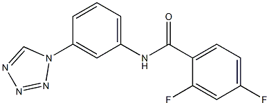 2,4-difluoro-N-[3-(1H-tetraazol-1-yl)phenyl]benzamide Struktur