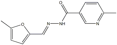 6-methyl-N'-[(5-methyl-2-furyl)methylene]nicotinohydrazide Struktur