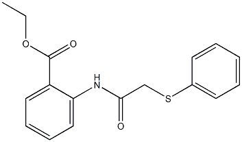 ethyl 2-{[(phenylsulfanyl)acetyl]amino}benzoate Struktur