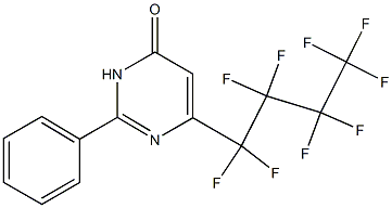 6-(1,1,2,2,3,3,4,4,4-nonafluorobutyl)-2-phenyl-4(3H)-pyrimidinone Struktur