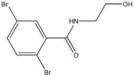 2,5-dibromo-N-(2-hydroxyethyl)benzamide Struktur