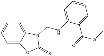 methyl 2-{[(2-thioxo-1,3-benzoxazol-3(2H)-yl)methyl]amino}benzoate Struktur