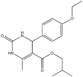 isobutyl 4-(4-ethoxyphenyl)-6-methyl-2-oxo-1,2,3,4-tetrahydro-5-pyrimidinecarboxylate Struktur