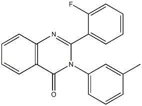 2-(2-fluorophenyl)-3-(3-methylphenyl)-4(3H)-quinazolinone Struktur