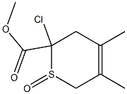 methyl 2-chloro-4,5-dimethyl-3,6-dihydro-2H-thiopyran-2-carboxylate 1-oxide Struktur