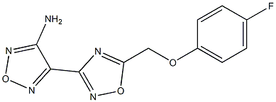 4-{5-[(4-fluorophenoxy)methyl]-1,2,4-oxadiazol-3-yl}-1,2,5-oxadiazol-3-amine Struktur