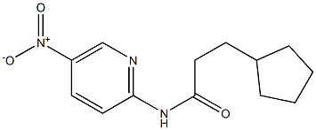 3-cyclopentyl-N-{5-nitro-2-pyridinyl}propanamide Struktur