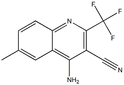 4-amino-6-methyl-2-(trifluoromethyl)-3-quinolinecarbonitrile Struktur