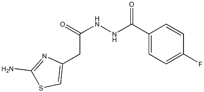 N'-[(2-amino-1,3-thiazol-4-yl)acetyl]-4-fluorobenzohydrazide Struktur