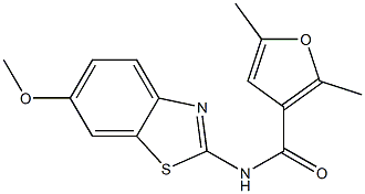 N-(6-methoxy-1,3-benzothiazol-2-yl)-2,5-dimethyl-3-furamide Struktur