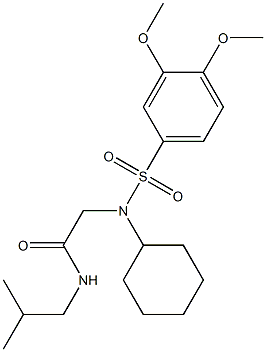 2-{cyclohexyl[(3,4-dimethoxyphenyl)sulfonyl]amino}-N-isobutylacetamide Struktur