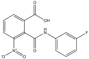 2-[(3-fluoroanilino)carbonyl]-3-nitrobenzoic acid Struktur