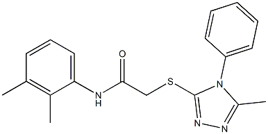 N-(2,3-dimethylphenyl)-2-[(5-methyl-4-phenyl-4H-1,2,4-triazol-3-yl)sulfanyl]acetamide Struktur