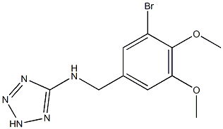 N-(3-bromo-4,5-dimethoxybenzyl)-N-(2H-tetraazol-5-yl)amine Struktur