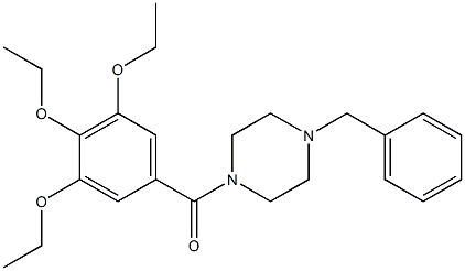 1-benzyl-4-(3,4,5-triethoxybenzoyl)piperazine Struktur