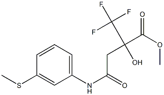 methyl 2-hydroxy-4-[3-(methylsulfanyl)anilino]-4-oxo-2-(trifluoromethyl)butanoate Struktur