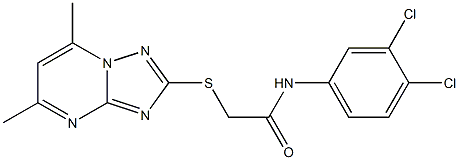 N-(3,4-dichlorophenyl)-2-[(5,7-dimethyl[1,2,4]triazolo[1,5-a]pyrimidin-2-yl)sulfanyl]acetamide Struktur