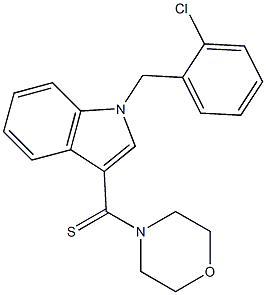 1-(2-chlorobenzyl)-3-(4-morpholinylcarbothioyl)-1H-indole Struktur