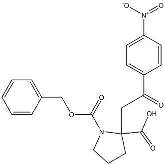 2-(2-{4-nitrophenyl}-2-oxoethyl) 1-(phenylmethyl) pyrrolidine-1,2-dicarboxylate Struktur