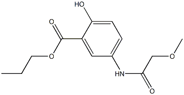 propyl 2-hydroxy-5-[(methoxyacetyl)amino]benzoate Struktur