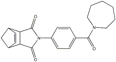 4-[4-(azepan-1-ylcarbonyl)phenyl]-4-azatricyclo[5.2.1.0~2,6~]dec-8-ene-3,5-dione Struktur