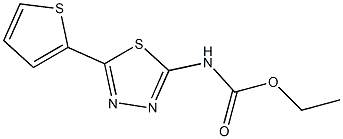 ethyl 5-(2-thienyl)-1,3,4-thiadiazol-2-ylcarbamate Struktur