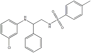 N-[2-(3-chloroanilino)-2-phenylethyl]-4-methylbenzenesulfonamide Struktur