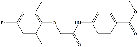 methyl 4-{[(4-bromo-2,6-dimethylphenoxy)acetyl]amino}benzoate Struktur