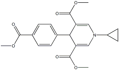 dimethyl 1-cyclopropyl-4-[4-(methoxycarbonyl)phenyl]-1,4-dihydro-3,5-pyridinedicarboxylate Struktur