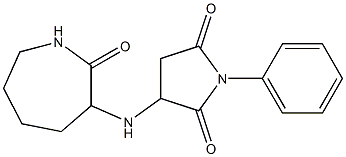 3-[(2-oxo-3-azepanyl)amino]-1-phenyl-2,5-pyrrolidinedione Struktur