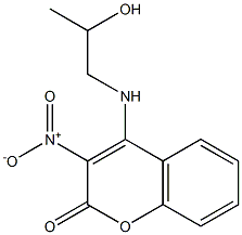 3-nitro-4-[(2-hydroxypropyl)amino]-2H-chromen-2-one Struktur