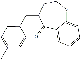 4-(4-methylbenzylidene)-3,4-dihydro-1-benzothiepin-5(2H)-one Struktur