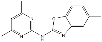 N-(4,6-dimethyl-2-pyrimidinyl)-N-(5-methyl-1,3-benzoxazol-2-yl)amine Struktur